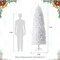 9FT/7.5FT White/Silver/Pink Pencil Tinsel Artificial Christmas Tree